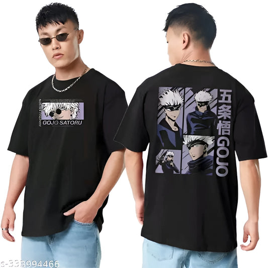 GOJO Satoru (Jujutsu kasien) Black oversized t-shirt for men